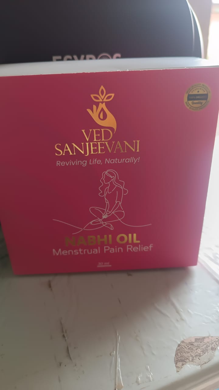 Premium packaged herbal wellness oil for menstrual health