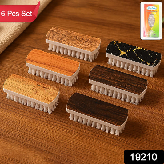 Six pieces of VeePee heavy-duty cloth washing brushes with ergonomic grips
