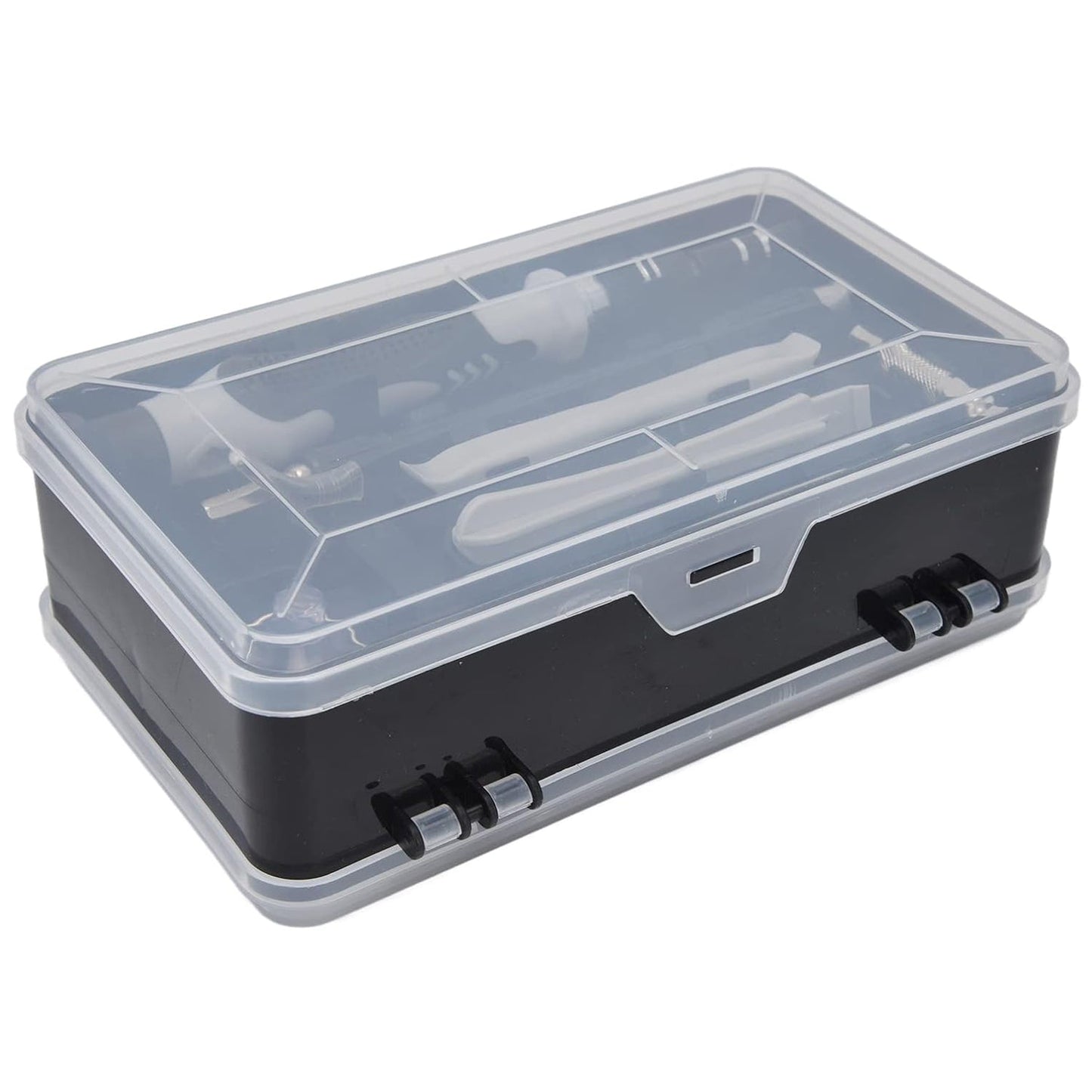 Open precision screwdriver kit showing 117 pieces suitable for electronics repair