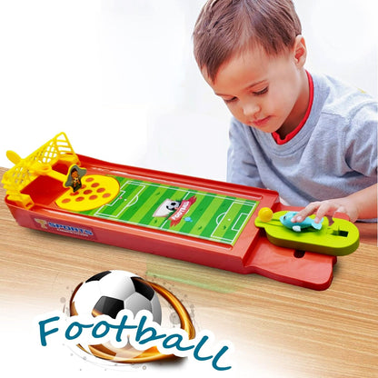 Overhead view of the complete Finger Football Game, highlighting its compact design.