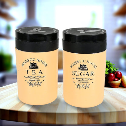Accurate Seal airtight plastic tea, coffee, sugar container set 800ml