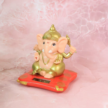 Close-up of finely detailed Lord Ganesh idol crafted in durable plastic