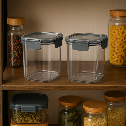 Stacked Apex airtight food storage containers in kitchen space