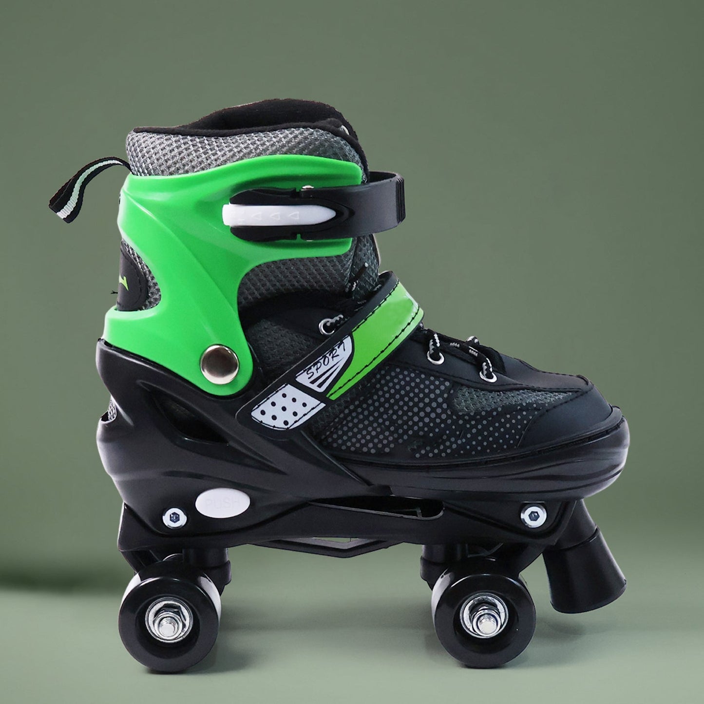 Outdoor adjustable roller skates designed for young skaters