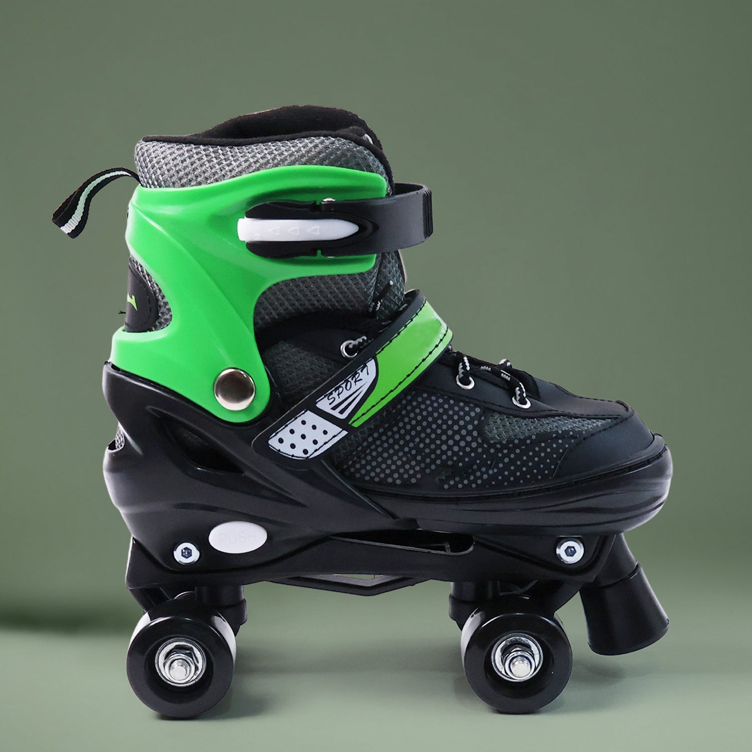 Outdoor adjustable roller skates designed for young skaters