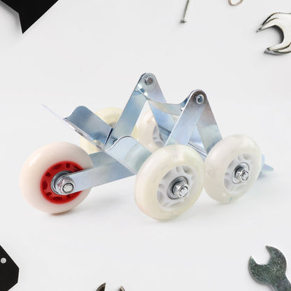 Bike front wheel parking roller stand designed for smooth movement and stability