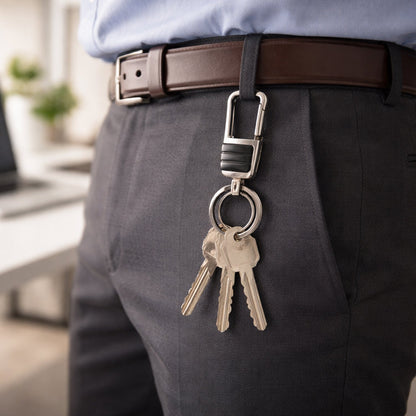 Sleek modern metal keychain for everyday use