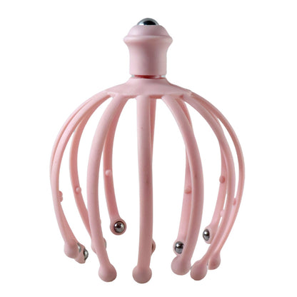 Ergonomically designed head massager for comfortable grip and use.