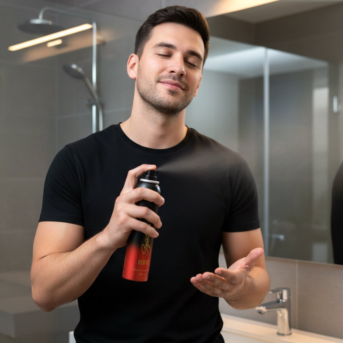Men's burnt fragrance body spray by Signature branding