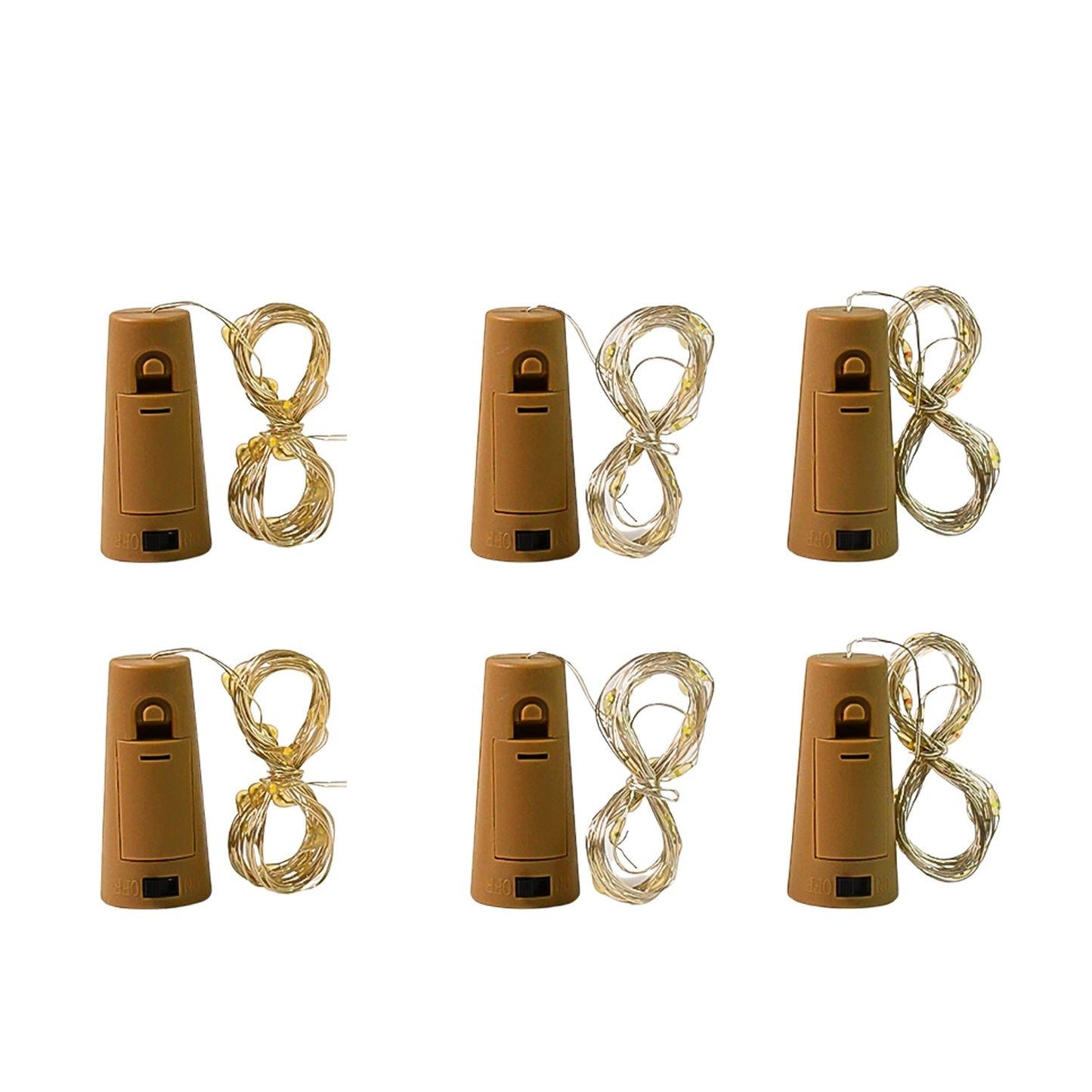 Bottle cork shaped LED light decoration with multicolor glowing bulbs