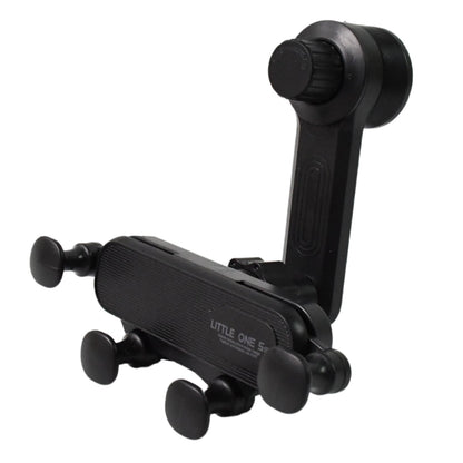 Universal car phone holder designed to fit various horizontal and vertical air vent types.