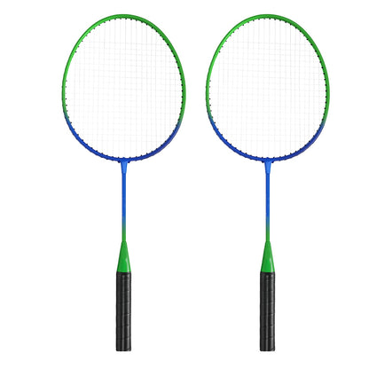 Badminton racket set for kids displayed with carry bag