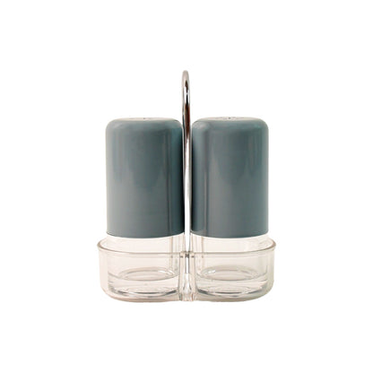 Victory Spice Mate branding on salt and pepper dispensers in kitchen setting
