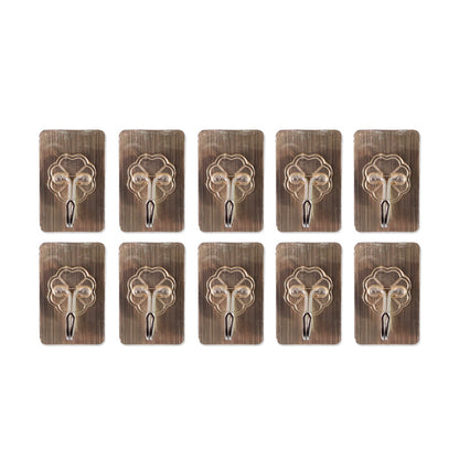 Kitchen and bathroom adhesive plastic hooks set