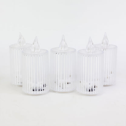 Single LED flameless candle with premium crystal-effect design