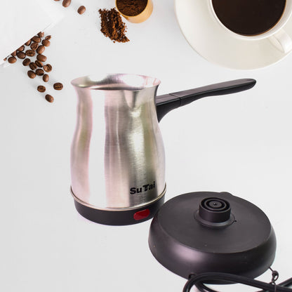 Electric Coffee Maker with its lid open, showing the spacious 800ml interior for brewing.