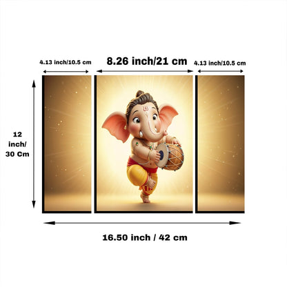 Religious MDF Ganesha wall art for spiritual spaces