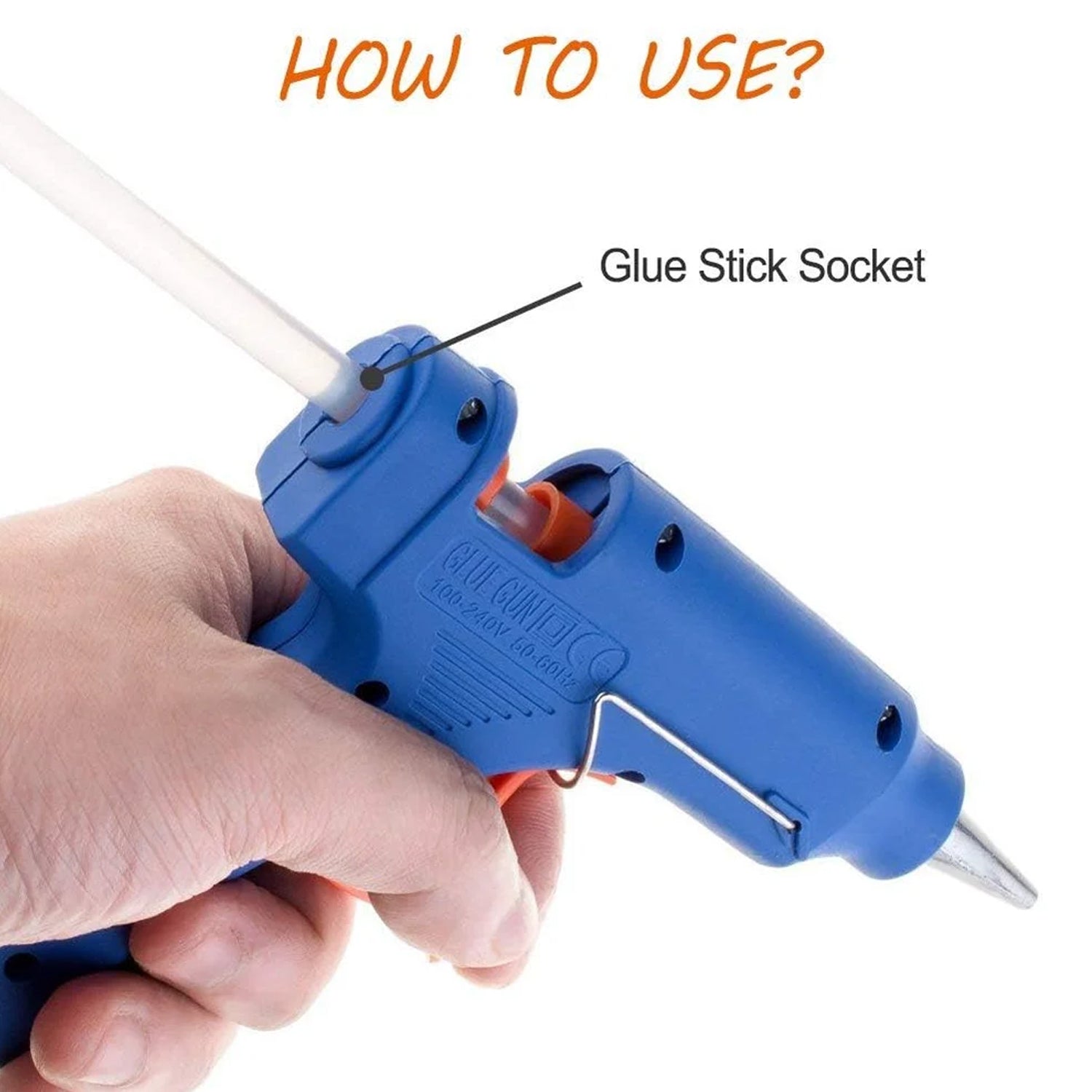 Ten piece transparent hot melt glue sticks set for DIY use