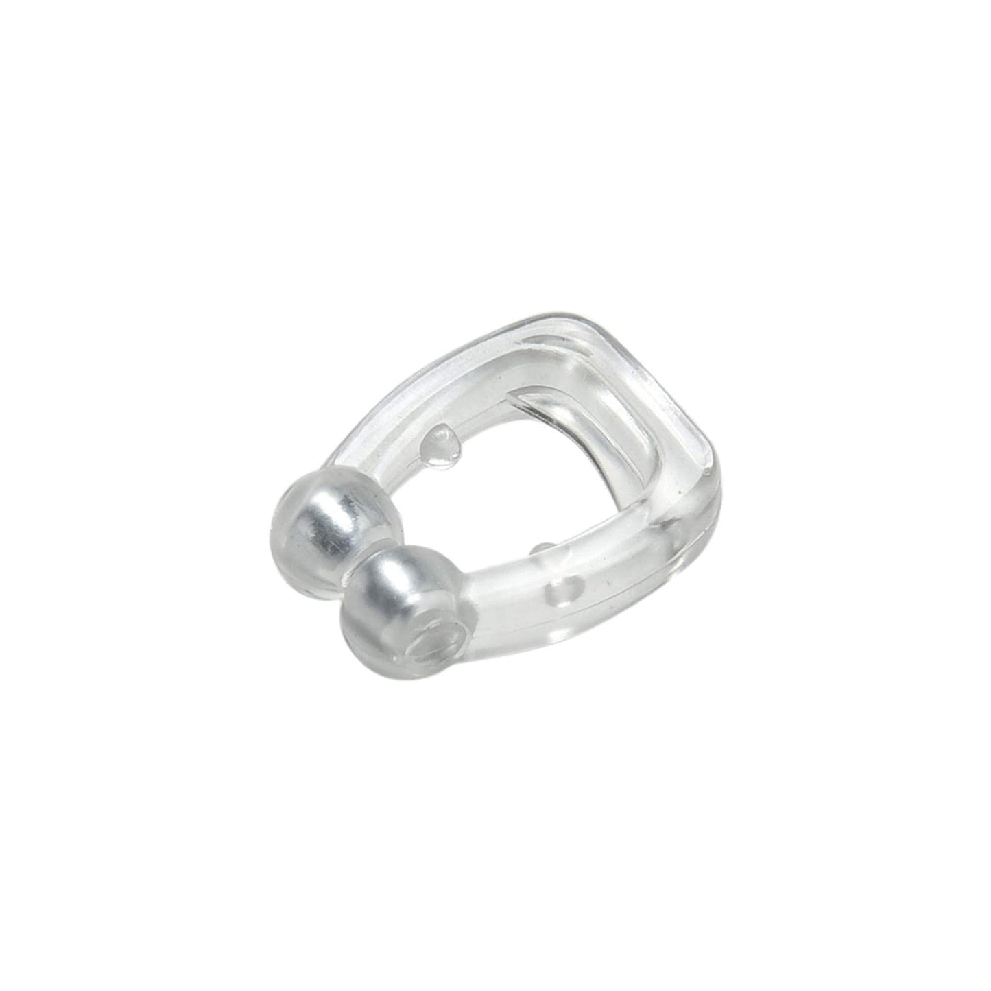 Silicone magnetic nose clip displayed on a smooth surface