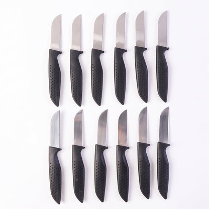 Vegetable chopping knives with plastic ergonomic handles