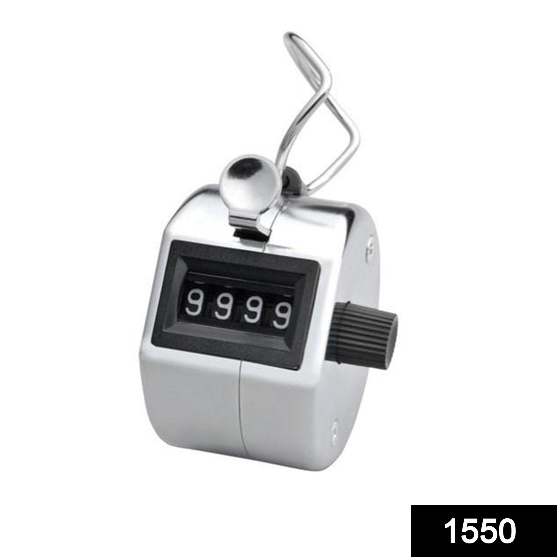Front view of the manual tally counter showing the clear number display.