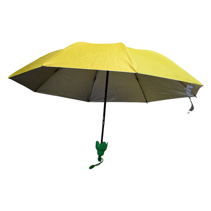 Person holding the portable mini umbrella, ready for travel.