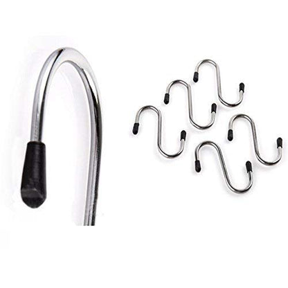 Durable stainless steel S-shaped hook, ideal for heavy items.