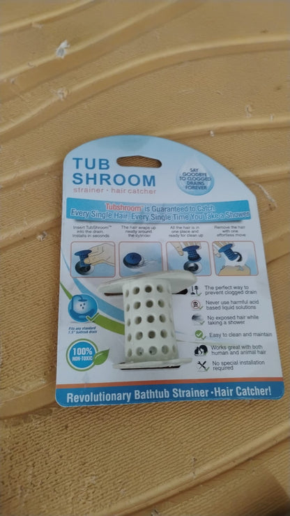 Close-up view of flexible silicone drain strainer for hair