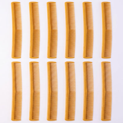 Multiple color plastic combs designed for everyday grooming and styling