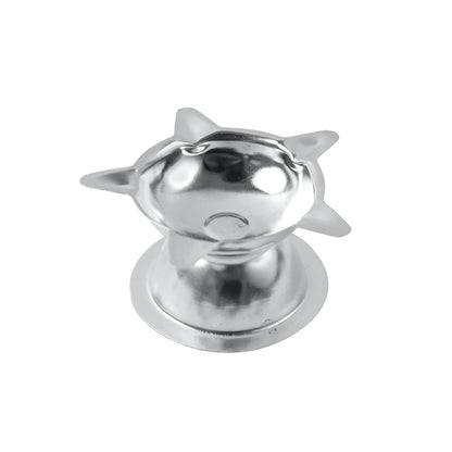 Stainless steel lotus pattern worship diya suitable for oil or ghee use