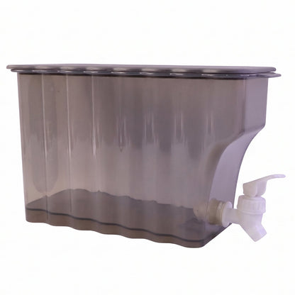 Top-down view of the compact, slim water dispenser for countertop or fridge