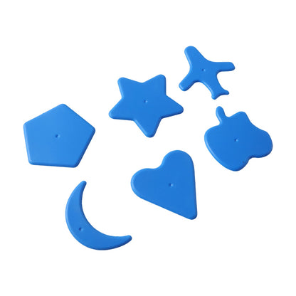 Complete set of colorful educational shape puzzle blocks