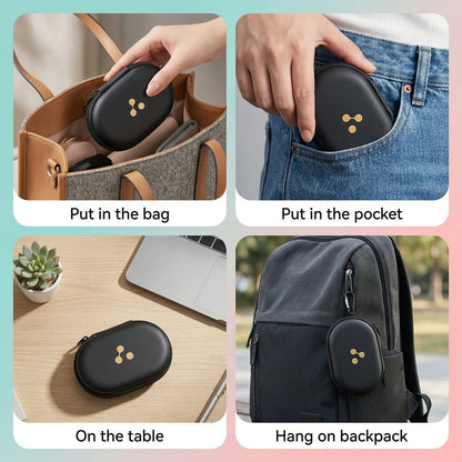 Protective wireless earbud carrying case ideal for travel.