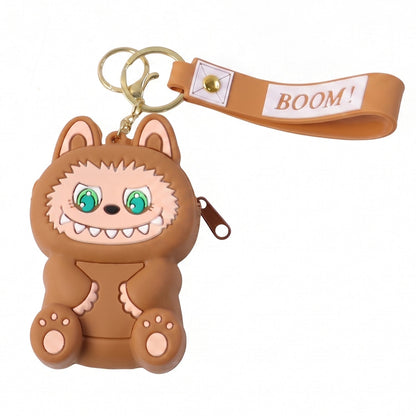 Portable silicone storage pouch for coins, earbuds, and small accessories