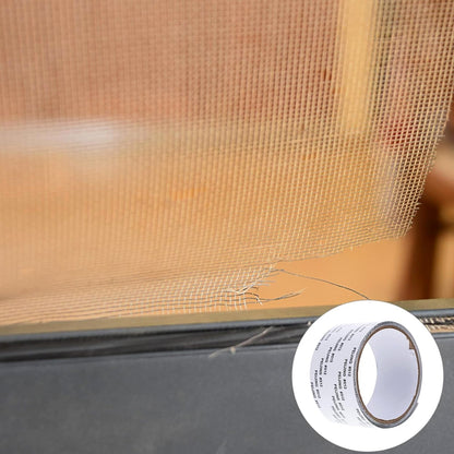 Fiberglass mesh repair tape designed for mosquito nets and screen repairs