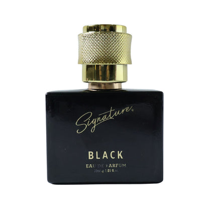 Luxury black fragrance perfume bottle in compact size
