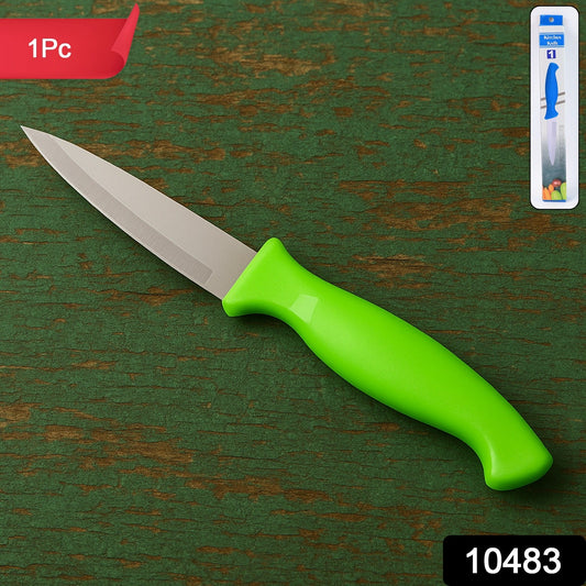 Kitchen knife with ergonomic non-slip grip for safe slicing