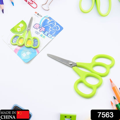 Sharp stainless steel scissors featuring a comfort grip handle.