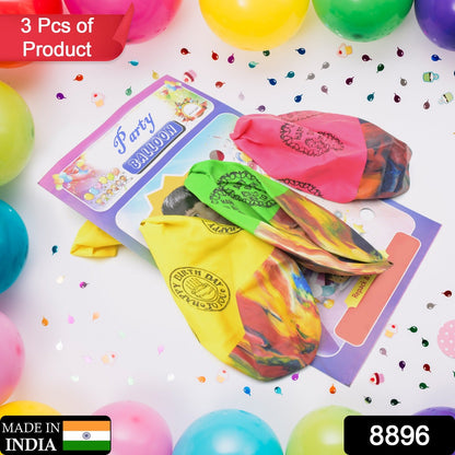 A vibrant assortment of latex balloons in various rainbow colors.