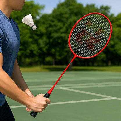 Durable kids badminton rackets for outdoor recreational use