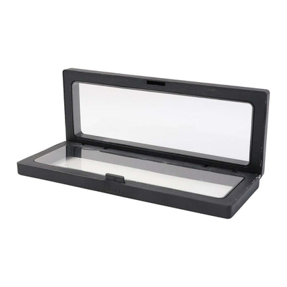 Floating frame jewelry display box highlighting a single item in 3D suspended presentation