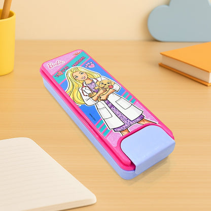 Close-up of durable hardtop cartoon pencil box for school use