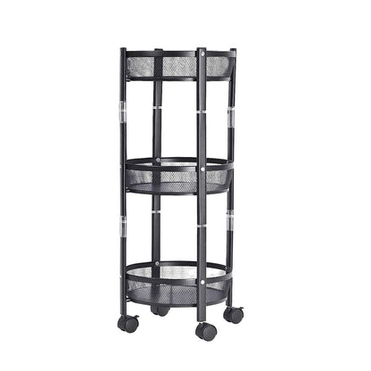 Durable metal mesh storage trolley with powder-coated frame